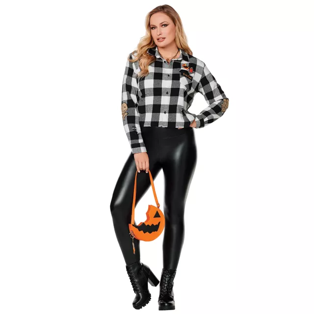 Adult Plus Size Flannel Shirt - Trick 'r Treat