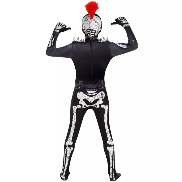 Kids Punk Skeleton Skin Suit Costume