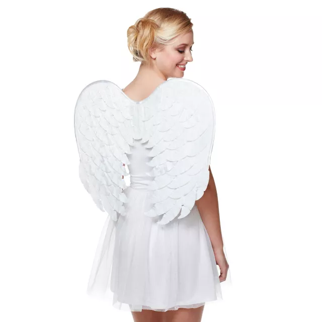 White Velvet Angel Wings