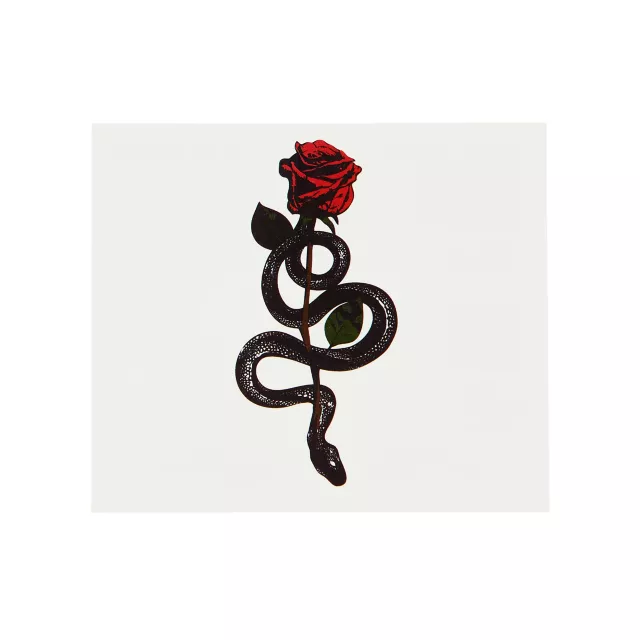 Snake Rose Body Tattoo