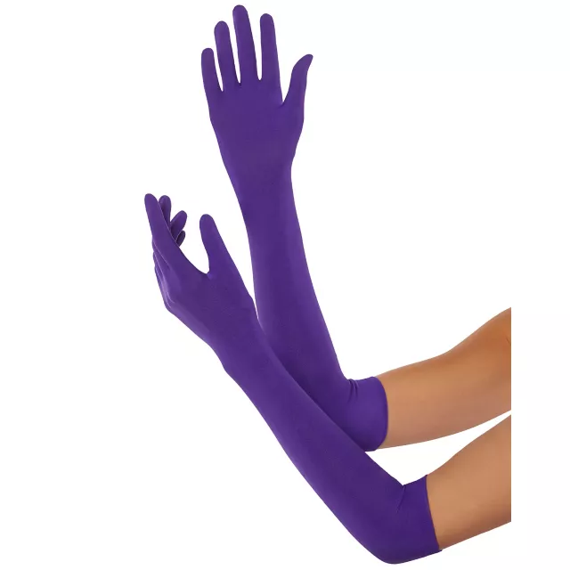 Long Purple Gloves
