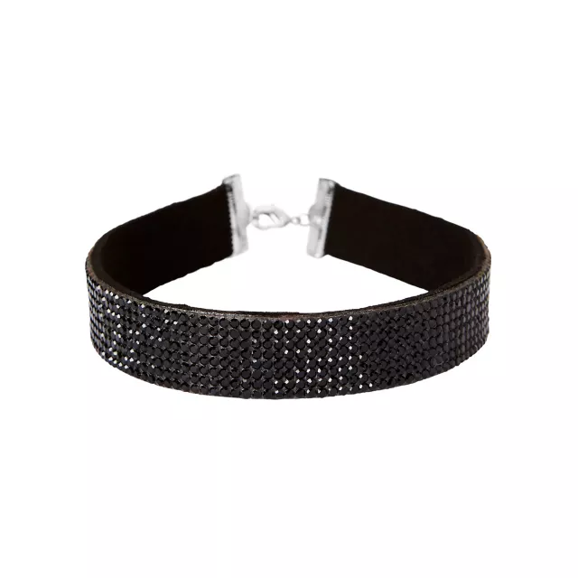 Rhinestone Fallen Angel Choker Necklace