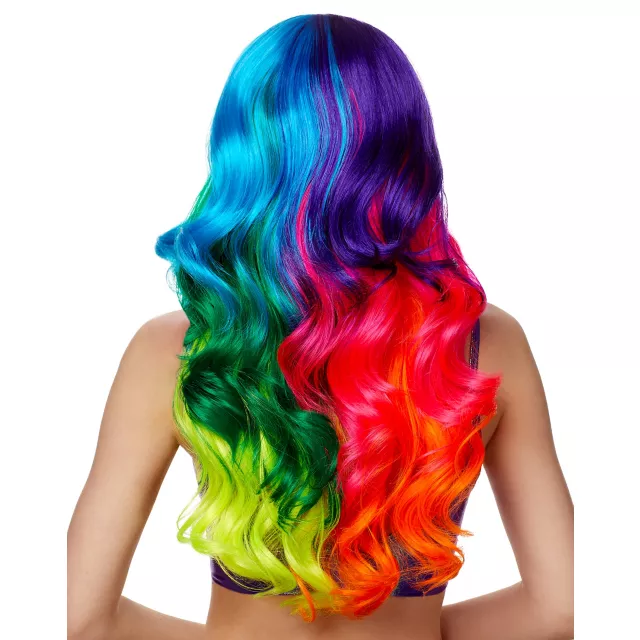 Neon Rainbow Curls Wig