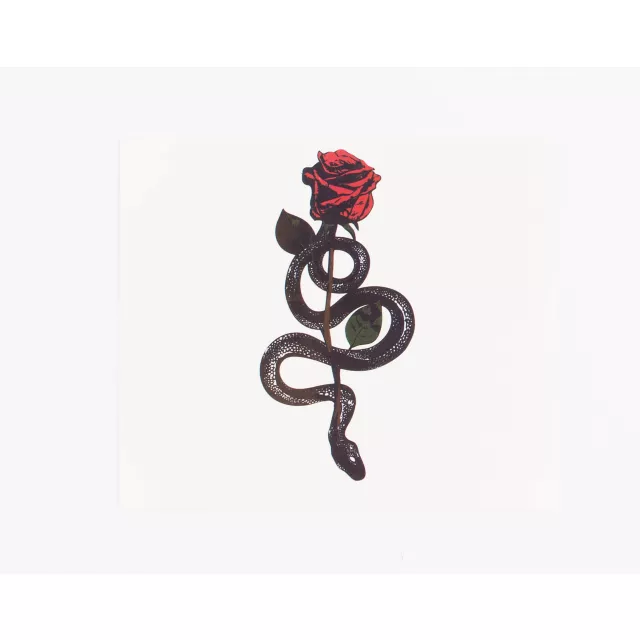 Snake Rose Body Tattoo