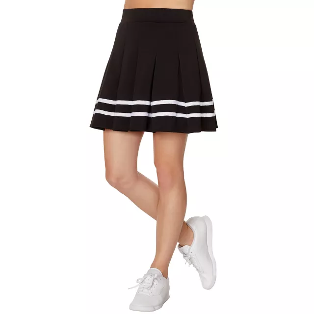 Adult Black Plus Size Cheerleader Skirt