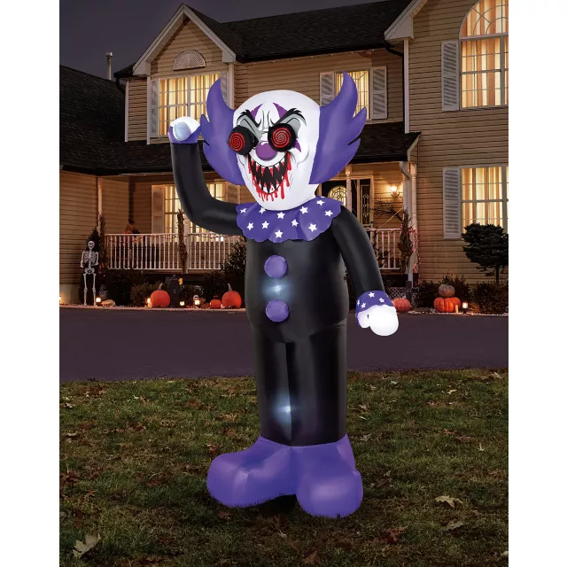 8 Ft. Spinning Eye Clown Light-Up Inflatable Decoration