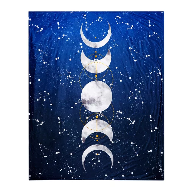 Tarot Moonphase Fleece Blanket