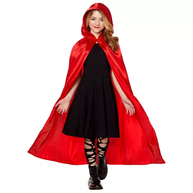 Kids Red Satin Cape