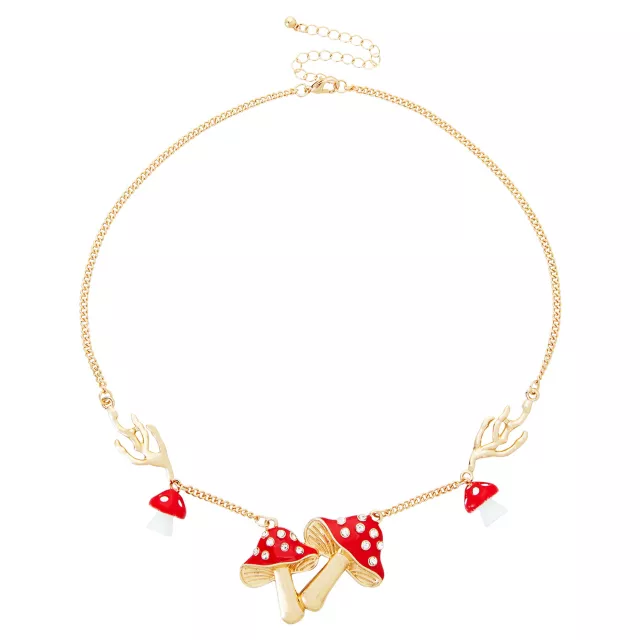 Multi-Pack Red Mushroom Earrings and Necklace Set