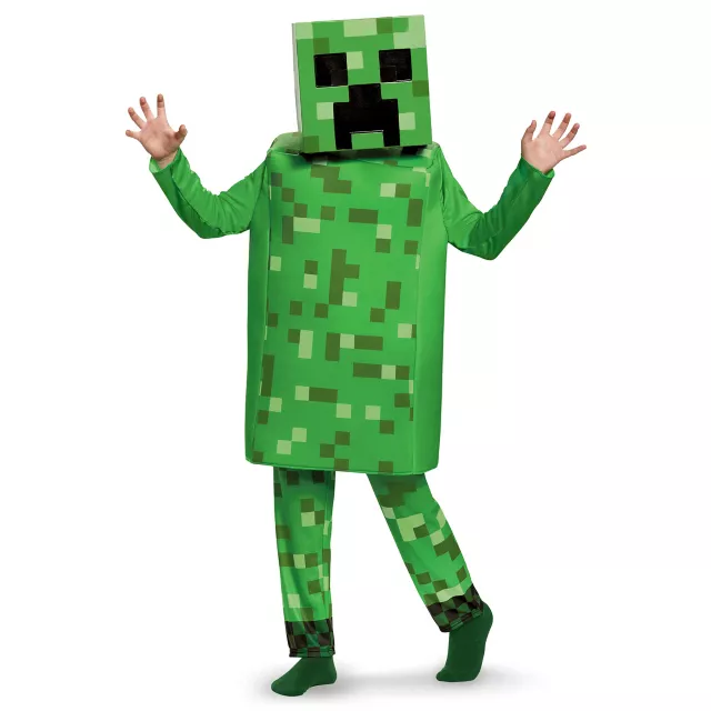 Kids Creeper Costume Deluxe - Minecraft