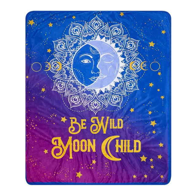 Be Wild Moon Child Tarot Fleece Blanket Deluxe