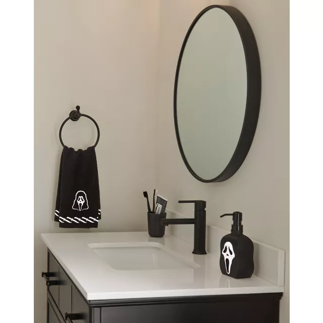 Black and White Hand Towel - Ghost Face