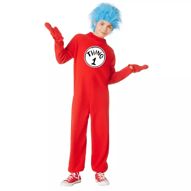 Kids Thing 1 and Thing 2 One Piece Costume - Dr. Seuss