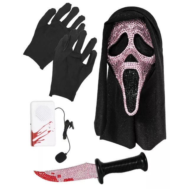 Ghost Face Pink Bling Costume Kit