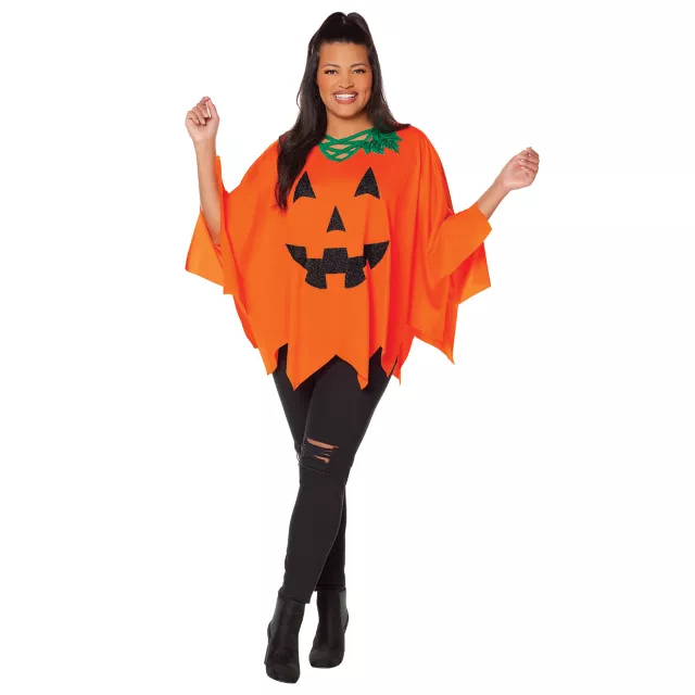 Adult Pumpkin Poncho