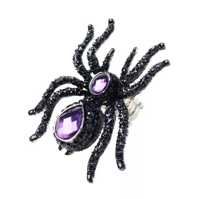 Purple Gem Spider Ring