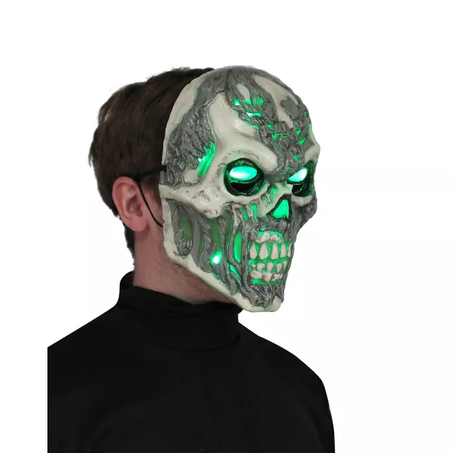 Light-Up LED Toxic Zombie Half Mask