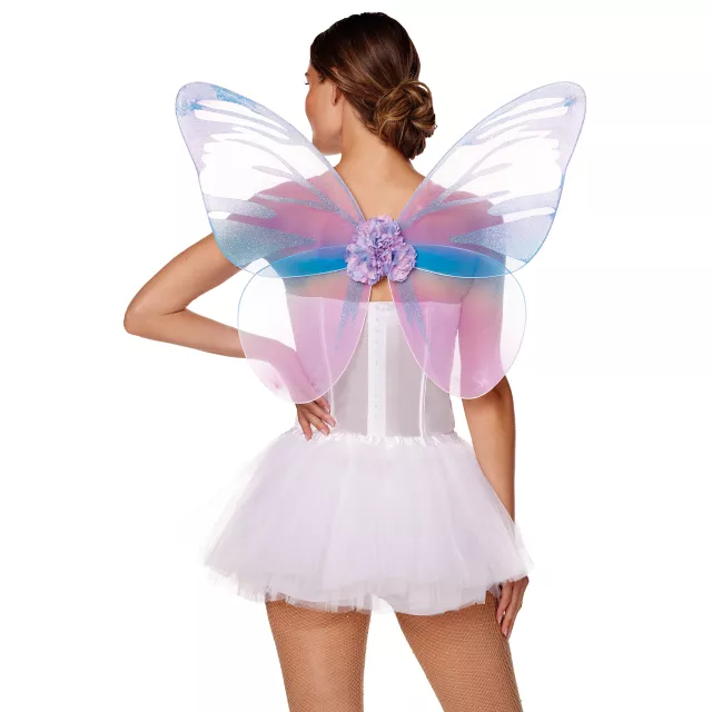 Blue and Pink Butterfly Wings