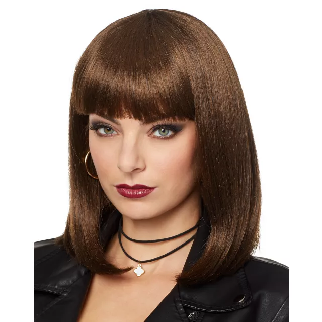 Brown Pageboy Wig