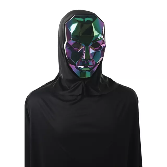 Iridescent Metallic Hooded Mask