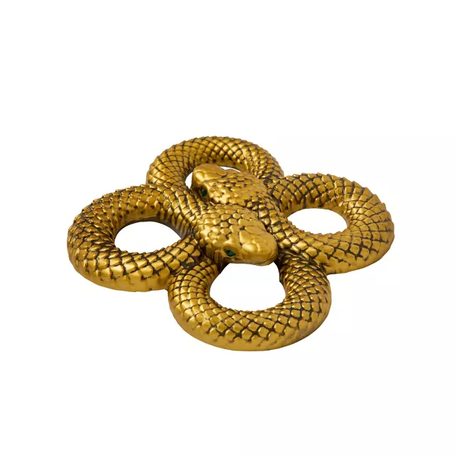 Medusa Curled Golden Snake Sign