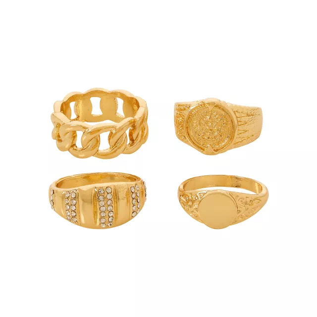 Mob Wife Ring Set - 4 Pack