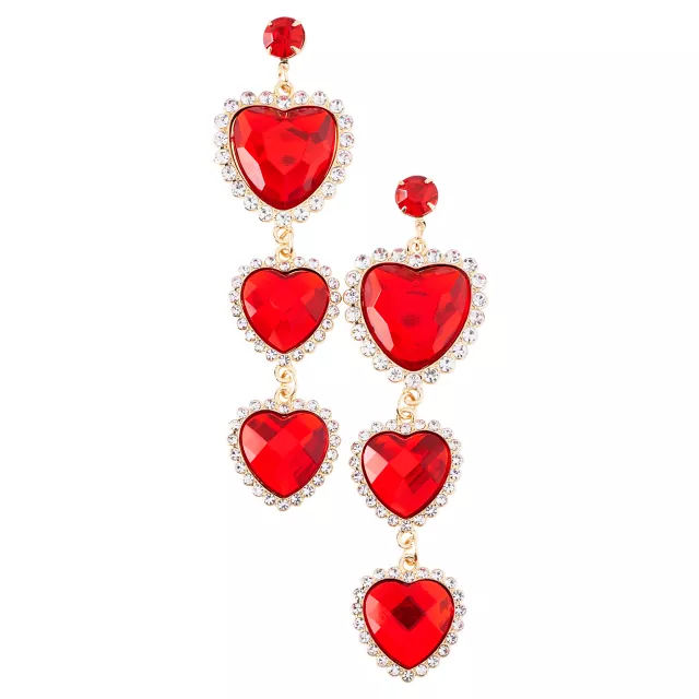 Cupid Heart Dangle Earrings