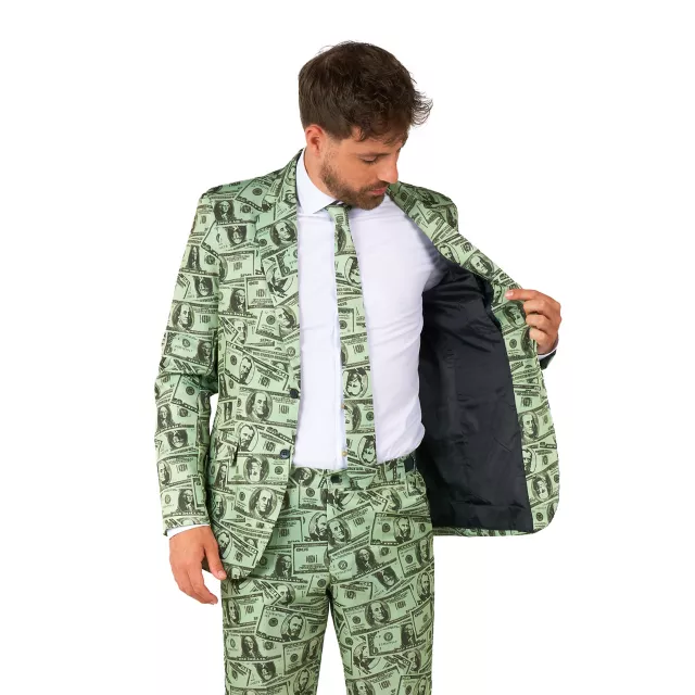 Adult Money Printed Suit Costume
