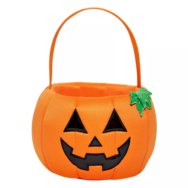 Light-Up Pumpkin Plush Treat Bucket