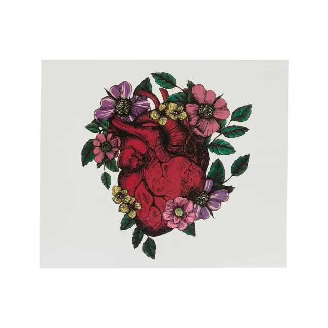 Heart Flower Temporary Tattoo