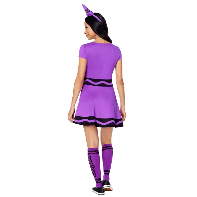 Adult Vivid Violet Crayon Dress Costume - Crayola