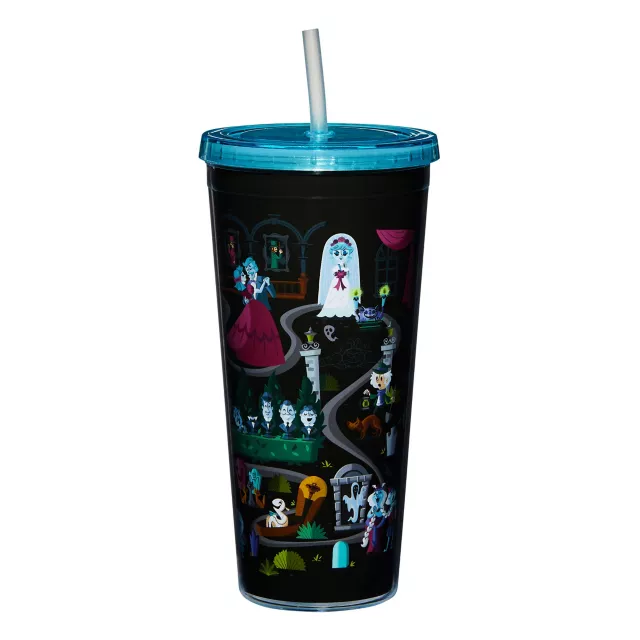 The Haunted Mansion Map Cup With Straw - Disney