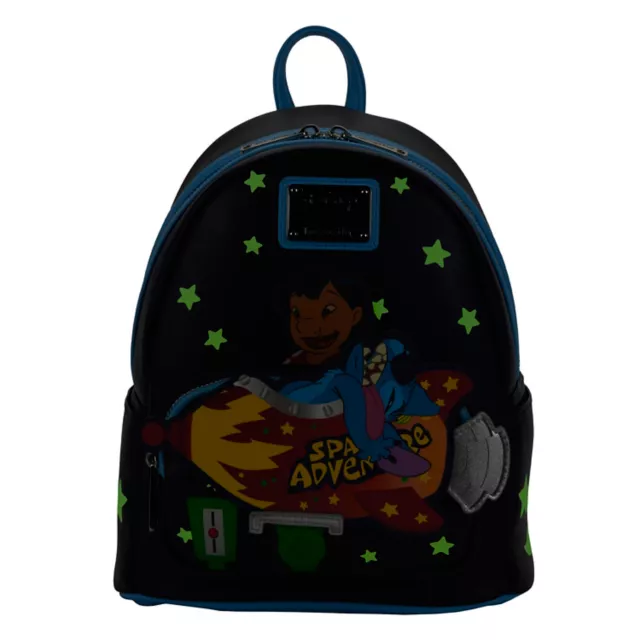 Loungefly Glow in the Dark Space Adventure Mini Backpack - Lilo & Stitch