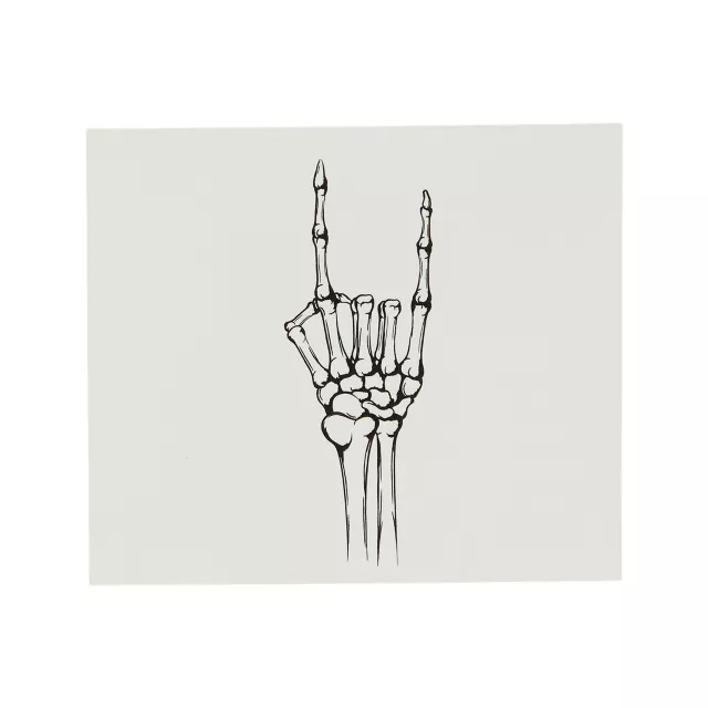 Skeleton Rock On Temporary Tattoo