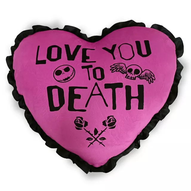 Love You to Death Heart Cloud Pillow - The Nightmare Before Christmas