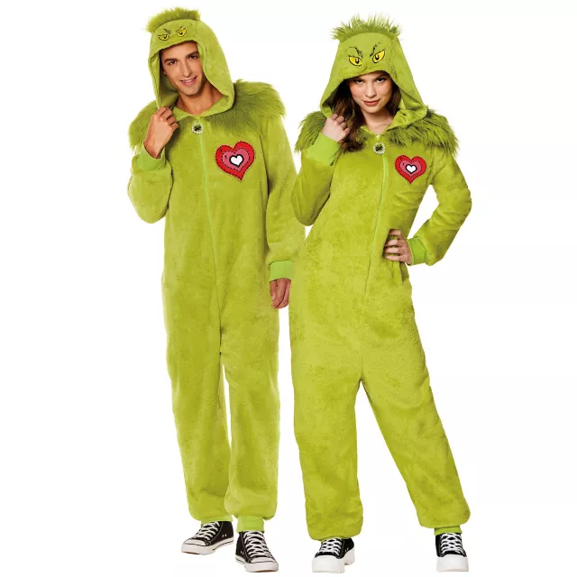 Adult The Grinch Jumpsuit Costume - Dr. Seuss