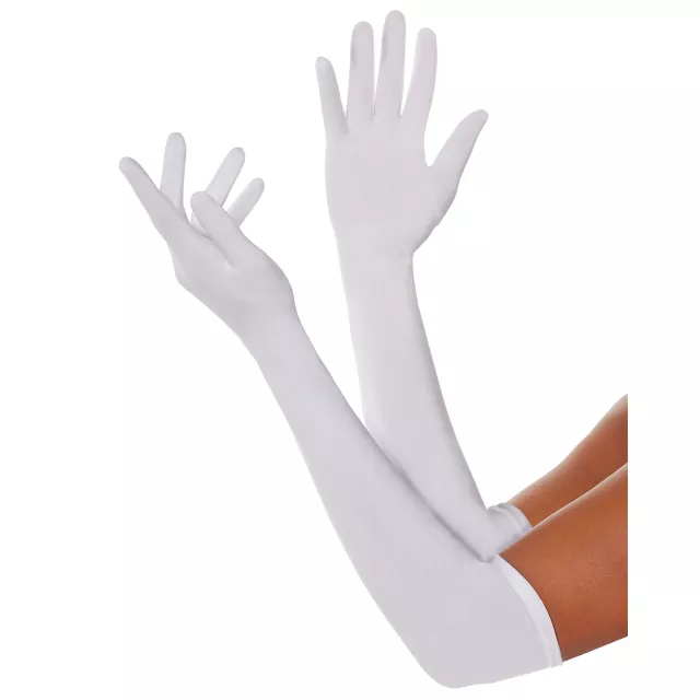 Long White Gloves