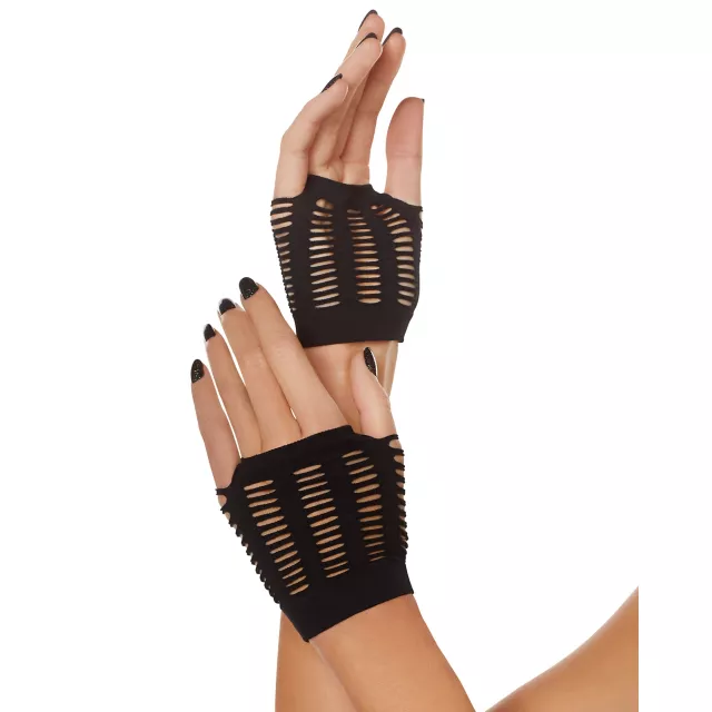 Black Shredded Gloves