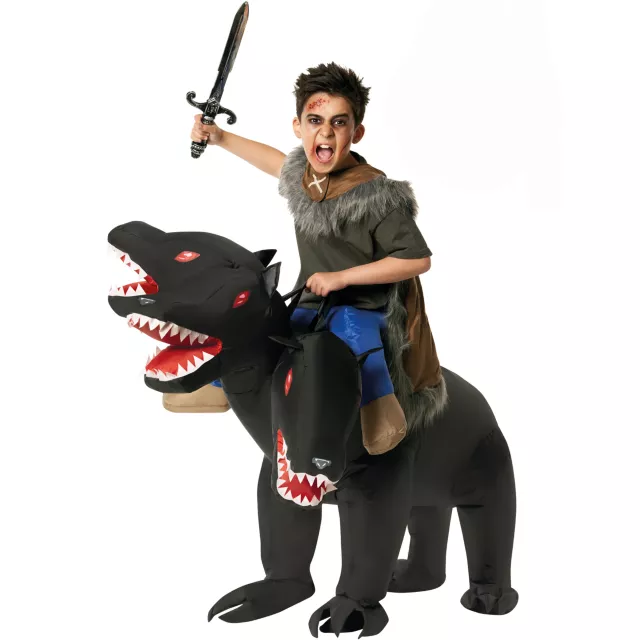 Kids Inflatable Ride-Along 3-Headed Dog Costume