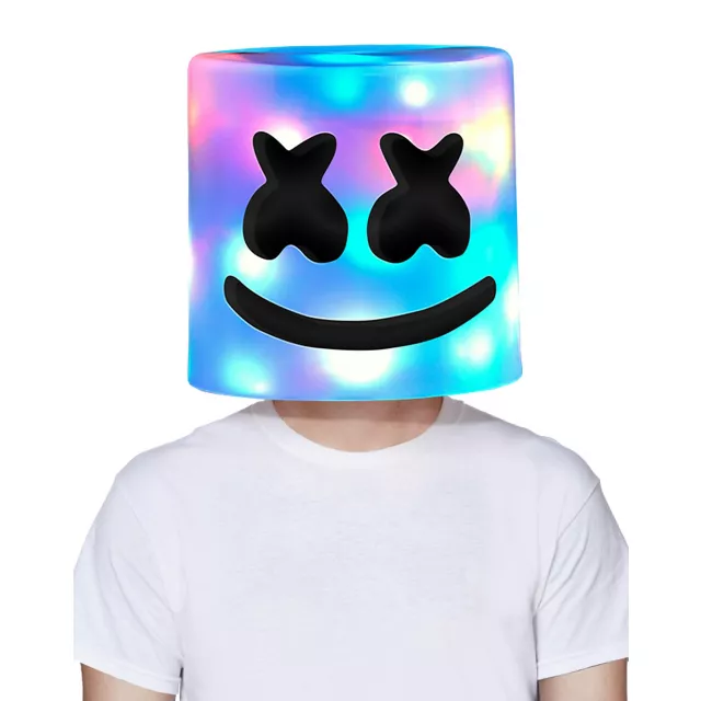 Light-Up LED Marshmello Full Mask