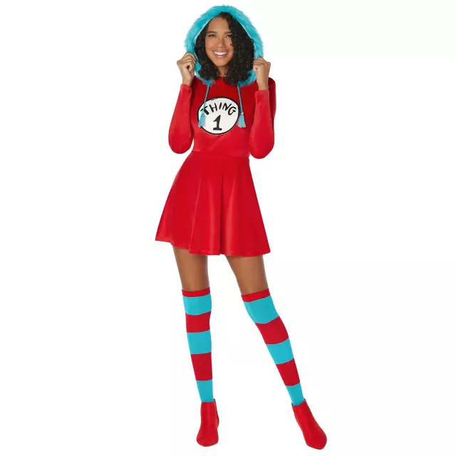 Adult Thing 1 and Thing 2 Dress Costume - Dr. Seuss