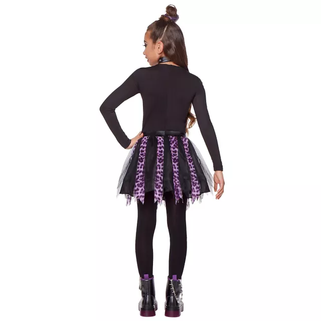 Kids Purple Punk Gothic Skeleton Costume