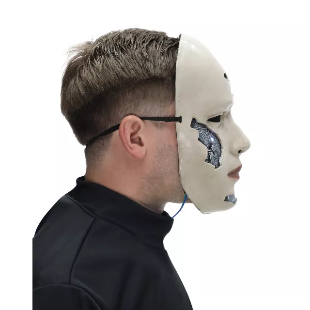 Light-Up Bot Half Mask