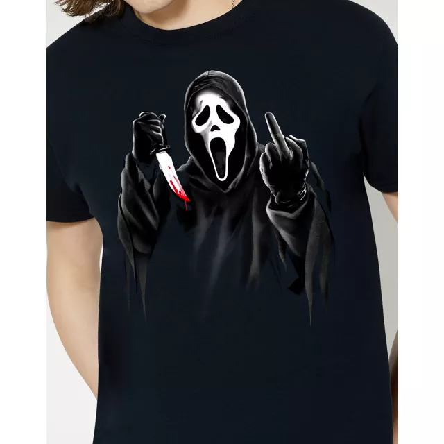 Ghost Face Middle Finger T Shirt