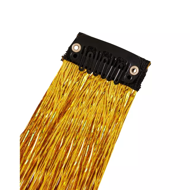 Gold Tinsel Hair Extensions
