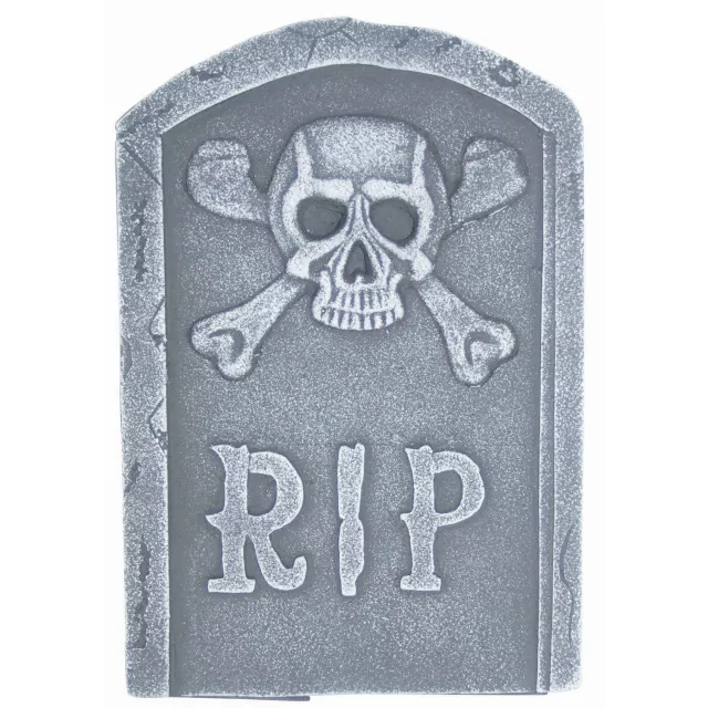 15 Inch Skull and Bones Tombstone