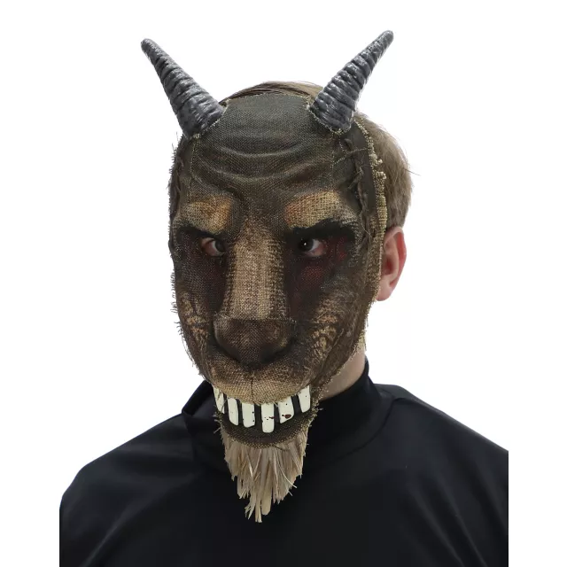 Bloody Burlap Goat Half Mask