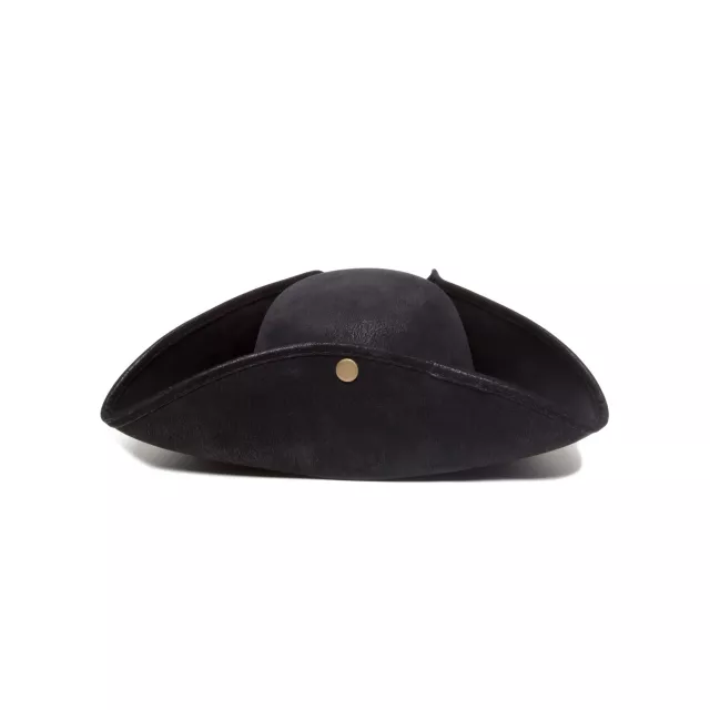 Black Tri Point Pirate Hat - Deluxe