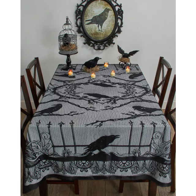 Dark Forest Raven Tablecloth