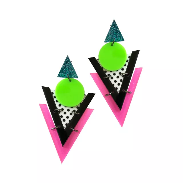 '80s Geometric Earrings